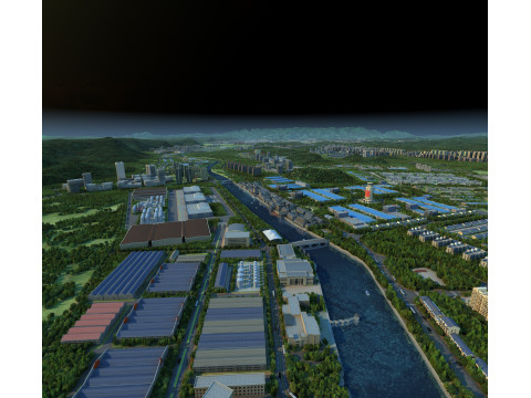 Small town 3D Model