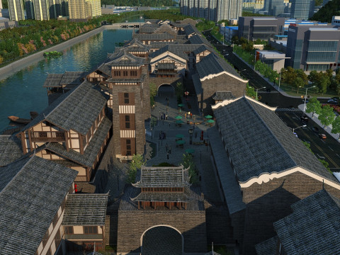 Small town 3D Model