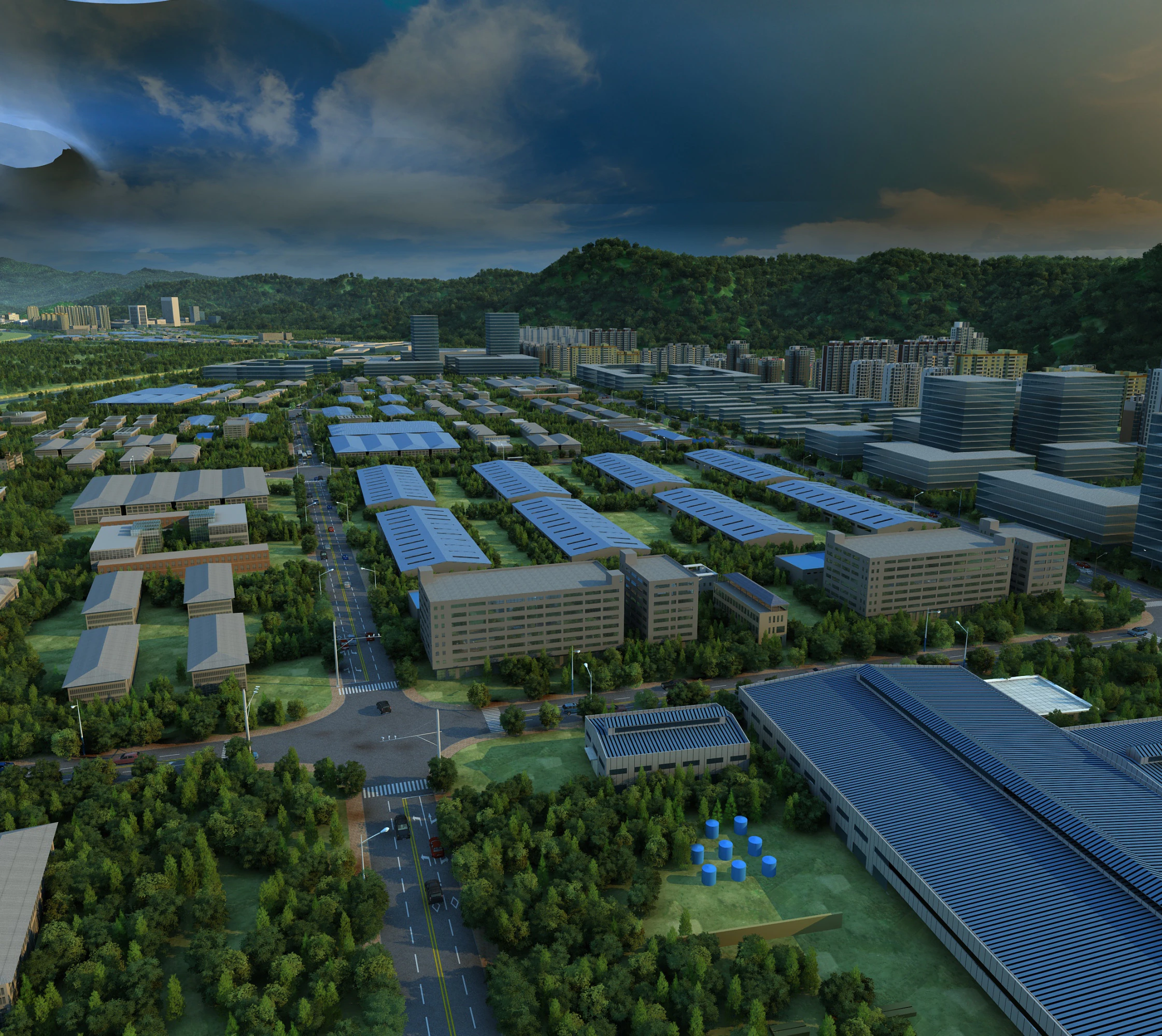 Small town 3D Model .c4d .max .obj .3ds .fbx .stl .blend 