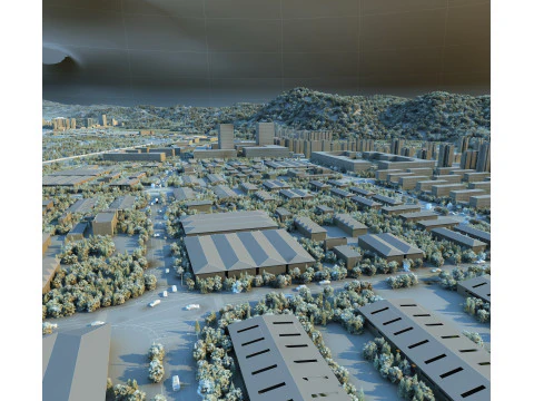 Small town 3D Model