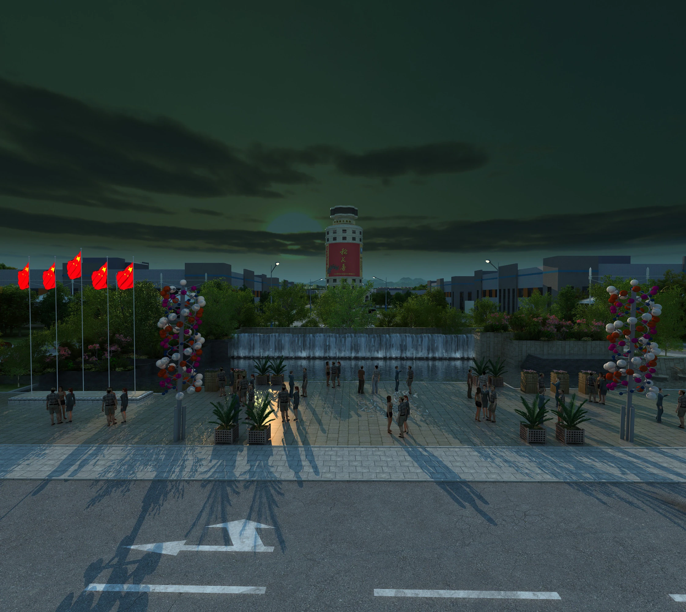 Small town 3D Model .c4d .max .obj .3ds .fbx .stl .blend