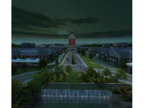 Small town 3D-Modell