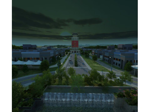 Small town 3D Model