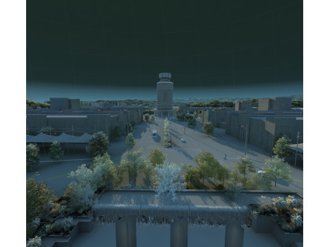 Small town 3D-Modell