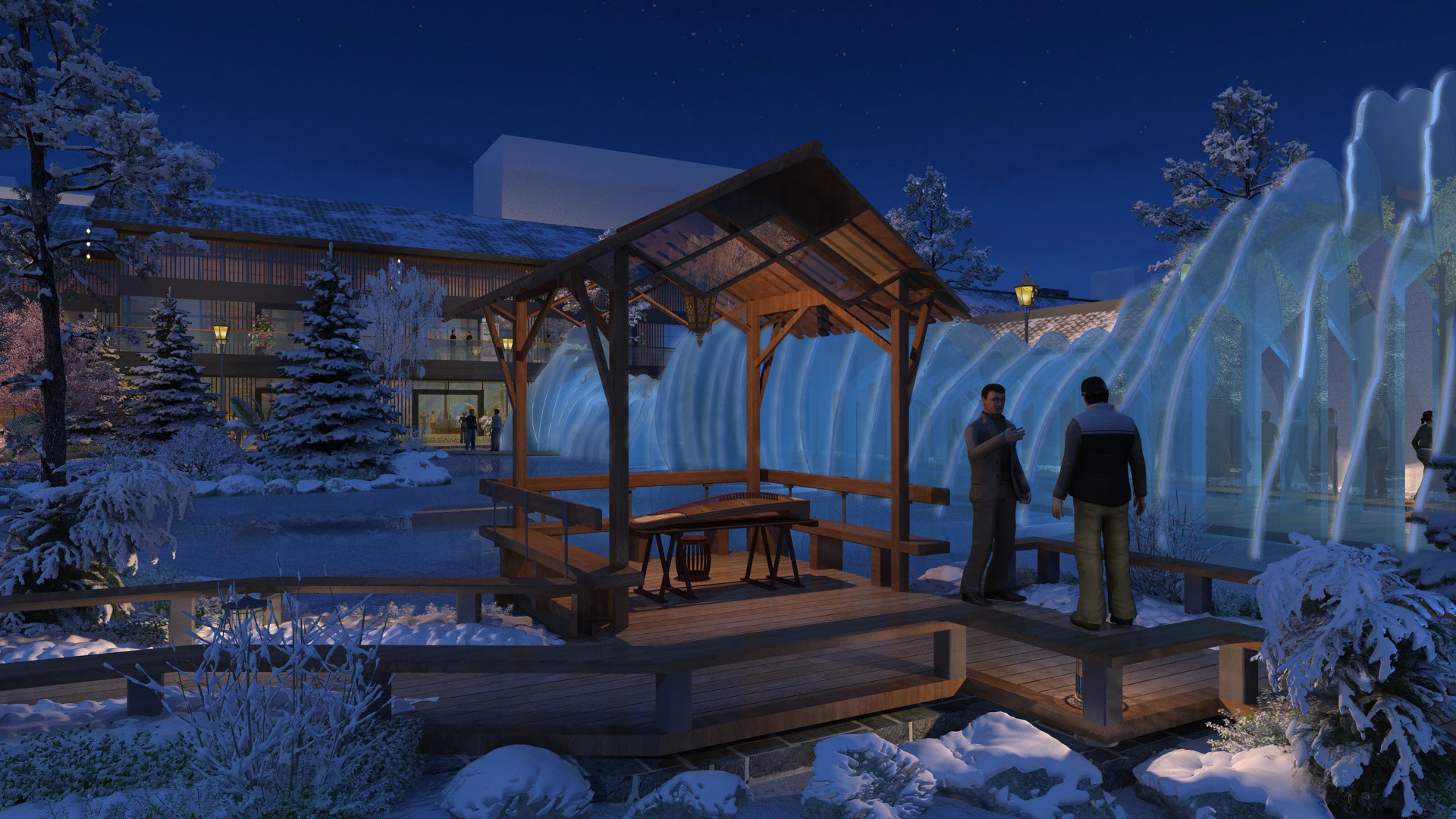Snow scene 3D Model .c4d .max .obj .3ds .fbx .stl .blend 