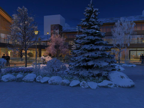 Snow scene 3D Model