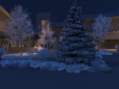 Snow scene Modello 3D