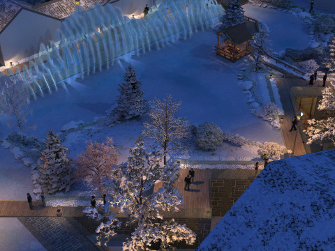 Snow scene 3D Model