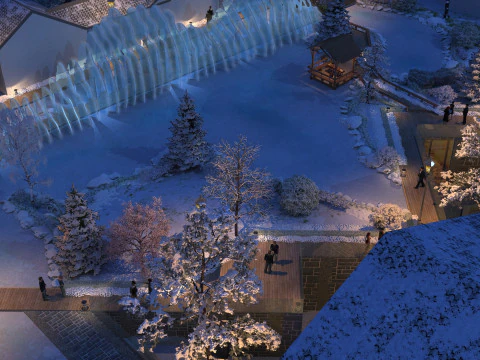 Kar sahnesi 3D Model