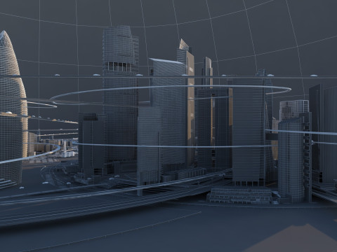 Futuristic city 3D Model