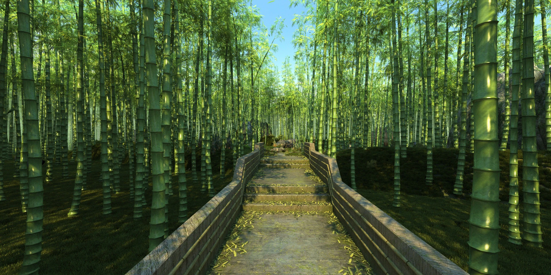 Bamboo forest 3D Model .c4d .max .obj .3ds .fbx .stl .blend