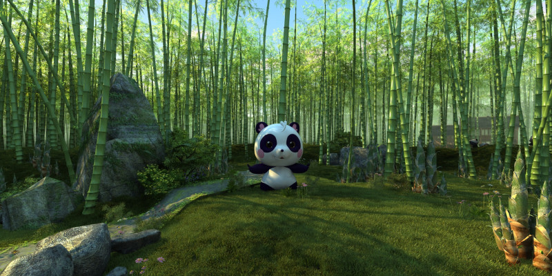Bamboo forest Model 3D .c4d .max .obj .3ds .fbx .stl .blend 