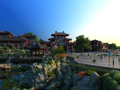 Landscape garden Modello 3D