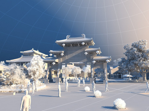 Landscape garden Modello 3D