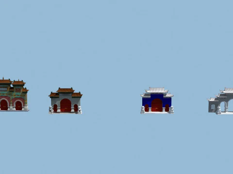 Porte de campagne Modèle 3D