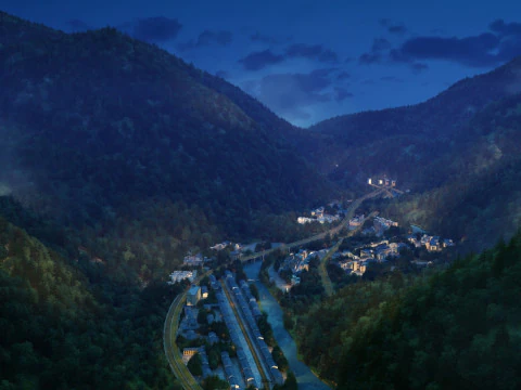 Mountain village 3D Model