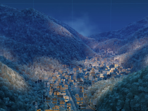 Mountain village 3D-Modell
