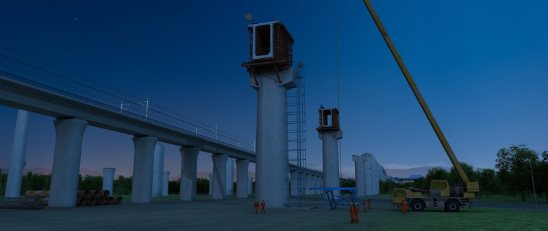 Build a bridge 3D-Modell .c4d .max .obj .3ds .fbx .stl .blend 