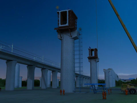 Build a bridge 3D Model