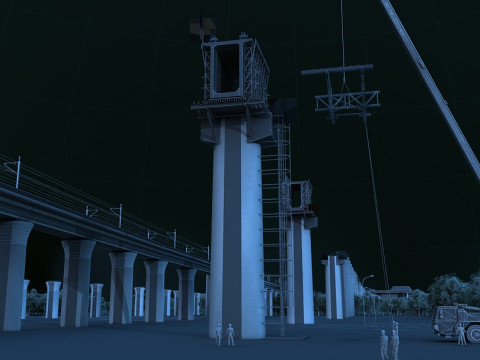 Build a bridge 3D-Modell