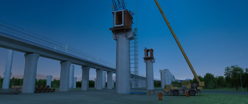 Build a bridge Model 3D .c4d .max .obj .3ds .fbx .stl .blend 