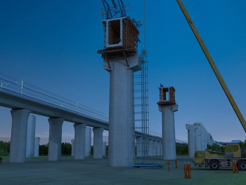 Build a bridge Model 3D