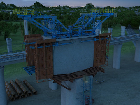 Build a bridge 3D 模型