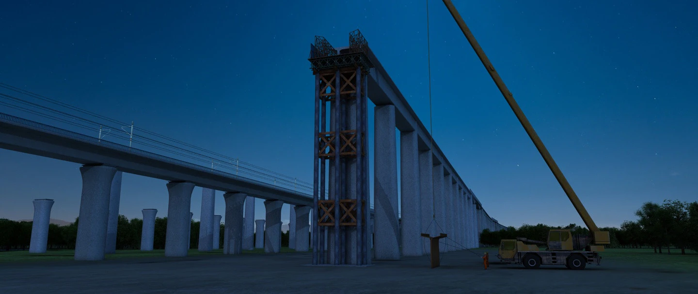 Build a bridge 3D Model .c4d .max .obj .3ds .fbx .stl .blend 