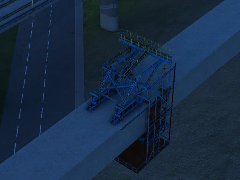 搭建一座桥梁 3D 模型