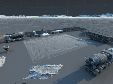 Construction site Modèle 3D
