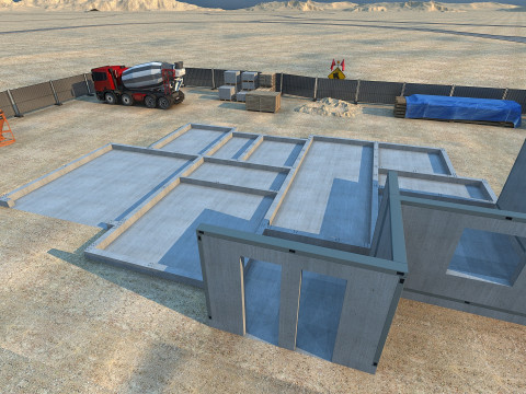 Construction site 3D-Modell