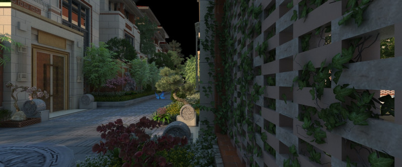 Villa group 3Dモデル .c4d .max .obj .3ds .fbx .stl .blend 
