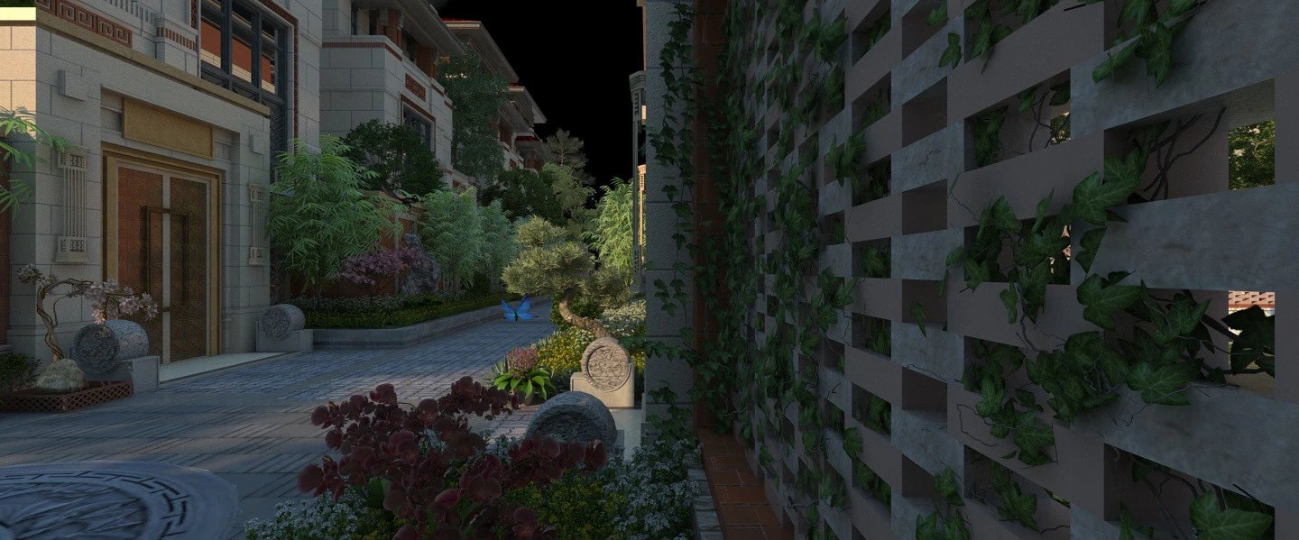 Villa group 3D Model .c4d .max .obj .3ds .fbx .stl .blend 