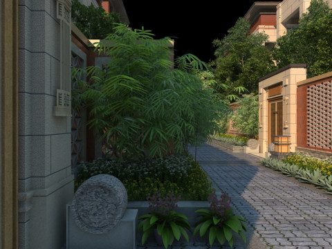 Villa group 3Dモデル