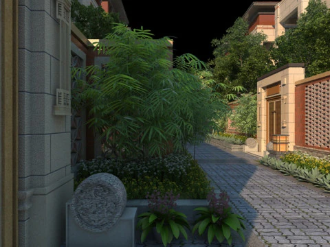 Villa group 3D Model