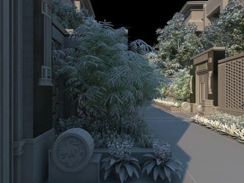 Villa group 3D Model