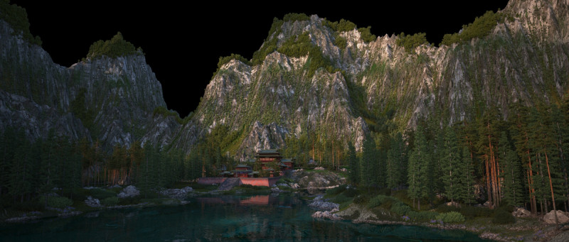 Temple Model 3D .c4d .max .obj .3ds .fbx .stl .blend 