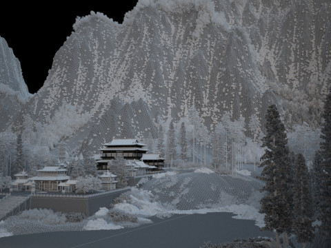 Temple Model 3D