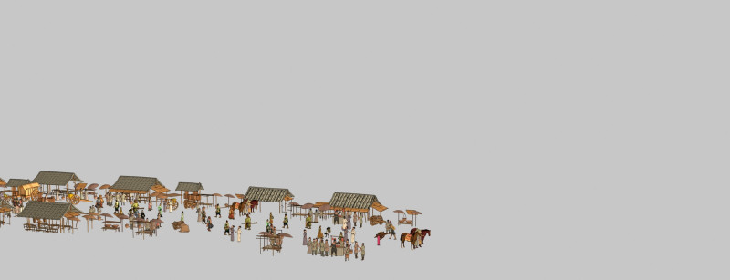 Ancient markets Modello 3D .c4d .max .obj .3ds .fbx .stl .blend 