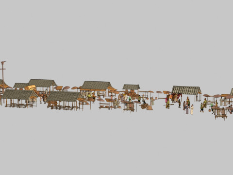 Ancient markets Modello 3D