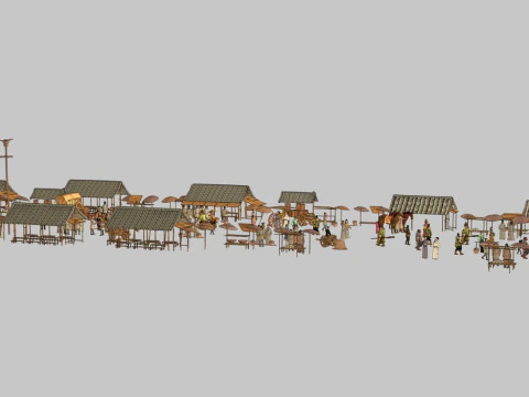 Ancient markets 3D Model