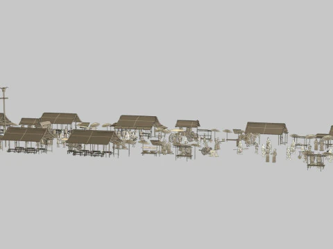 Ancient markets 3D Model