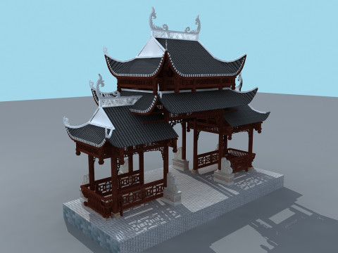 Decorated archway 3D 模型