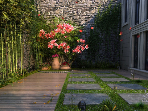 Courtyard 3D Model