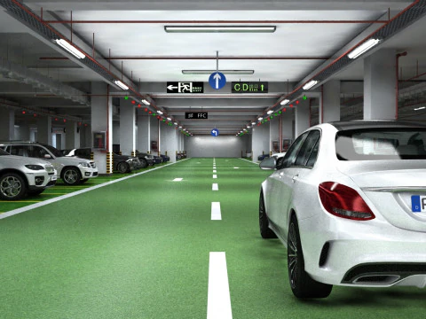 Parking lot 3D Model