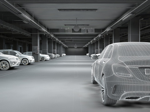 Parking lot Modello 3D