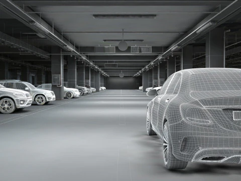 Parking lot 3D Model