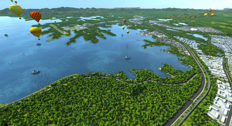 Lake tourism resort 3D 模型 .c4d .max .obj .3ds .fbx .stl .blend