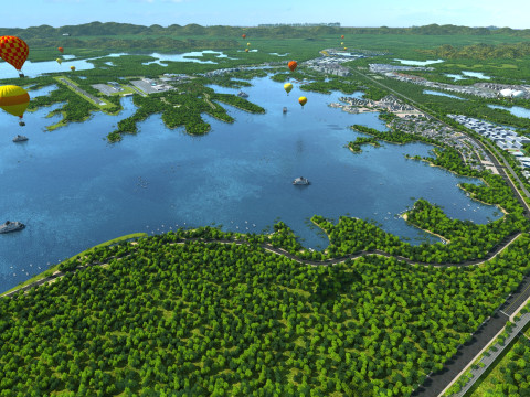 Lake tourism resort Modello 3D