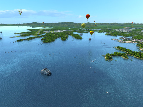 Lake tourism resort 3D 模型